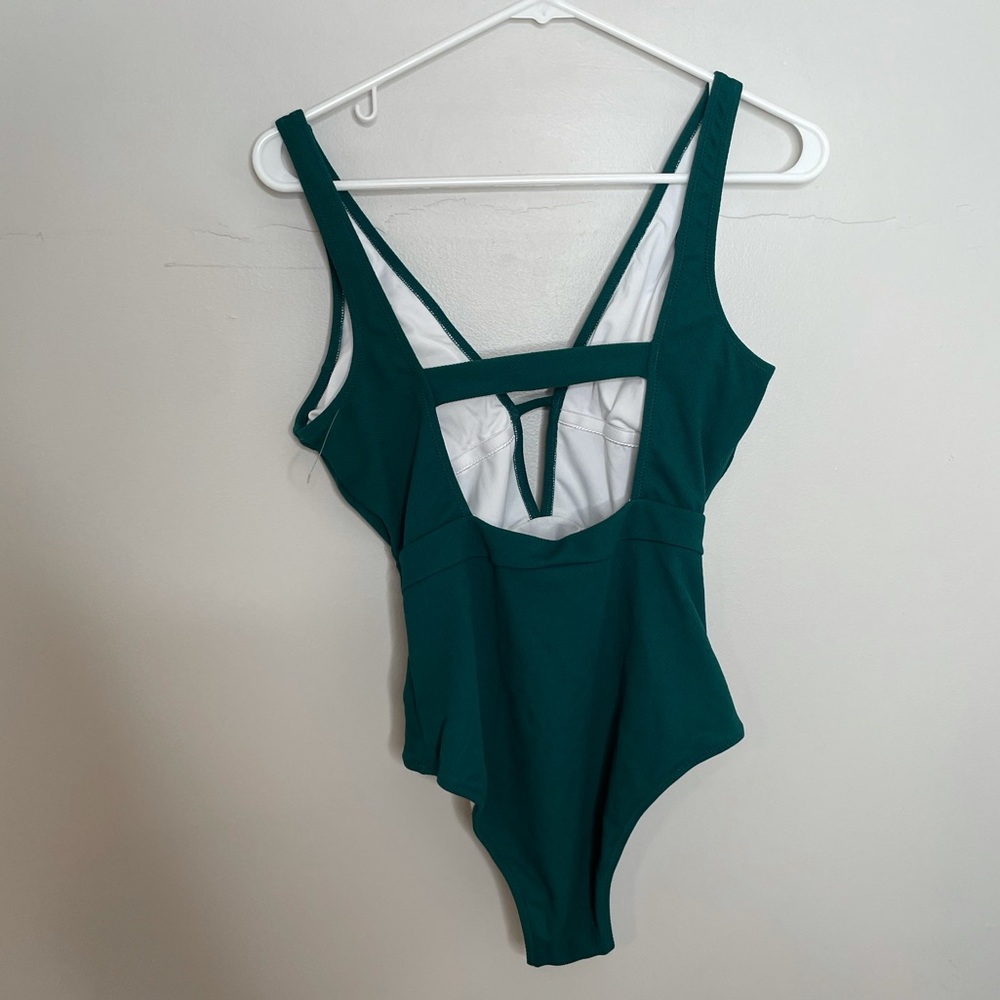 NWT cupshe one piece teal swimsuit padded - Picture 2 of 5